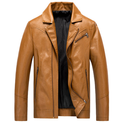 Men's Leather Jackets Leather Suits Thin Washable Leather Jackets