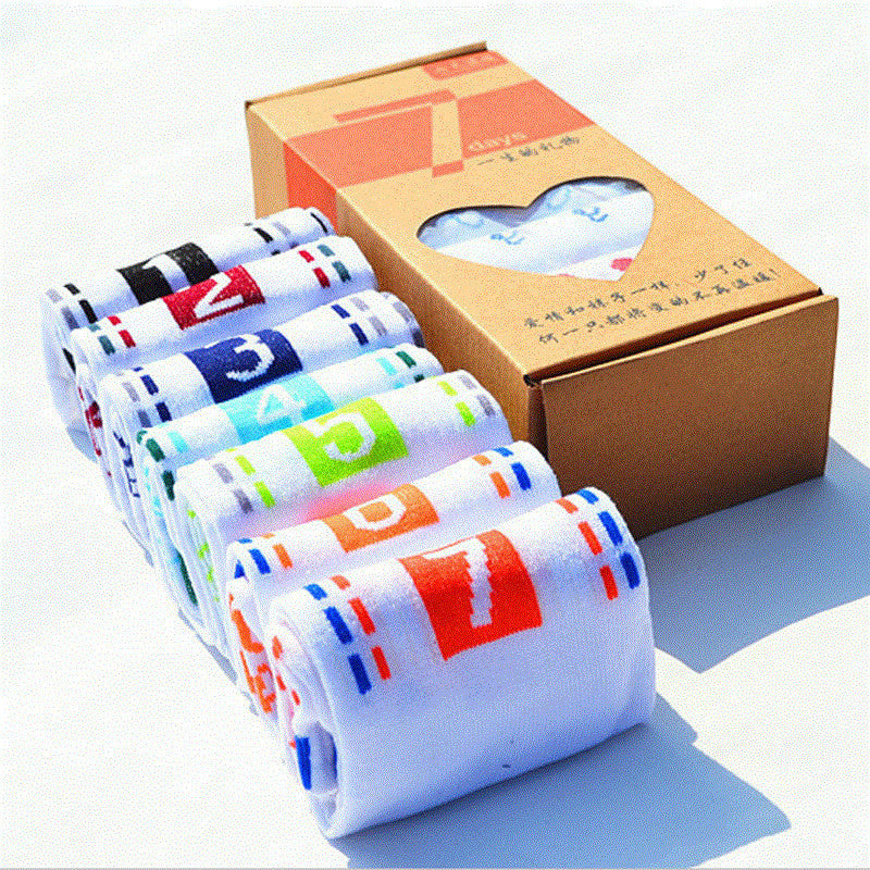 PolyCotton White Socks Star Socks 7 Days Socks Image