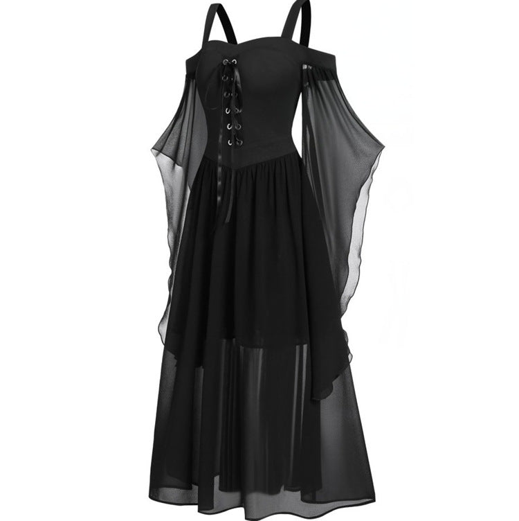 Halloween Witch Sling Strap And Big One Piece Dress Image