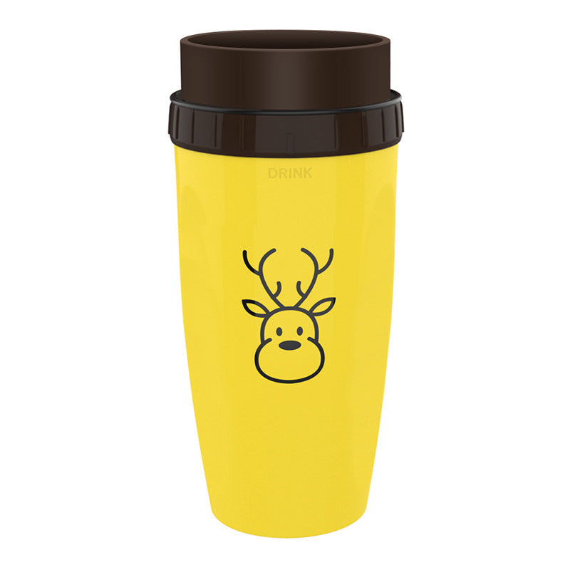 No Cover Twist Cup Travel Portable Cup Double Insulation Tumbler Straw Sippy Water Bottles Portable For Children Adults Image