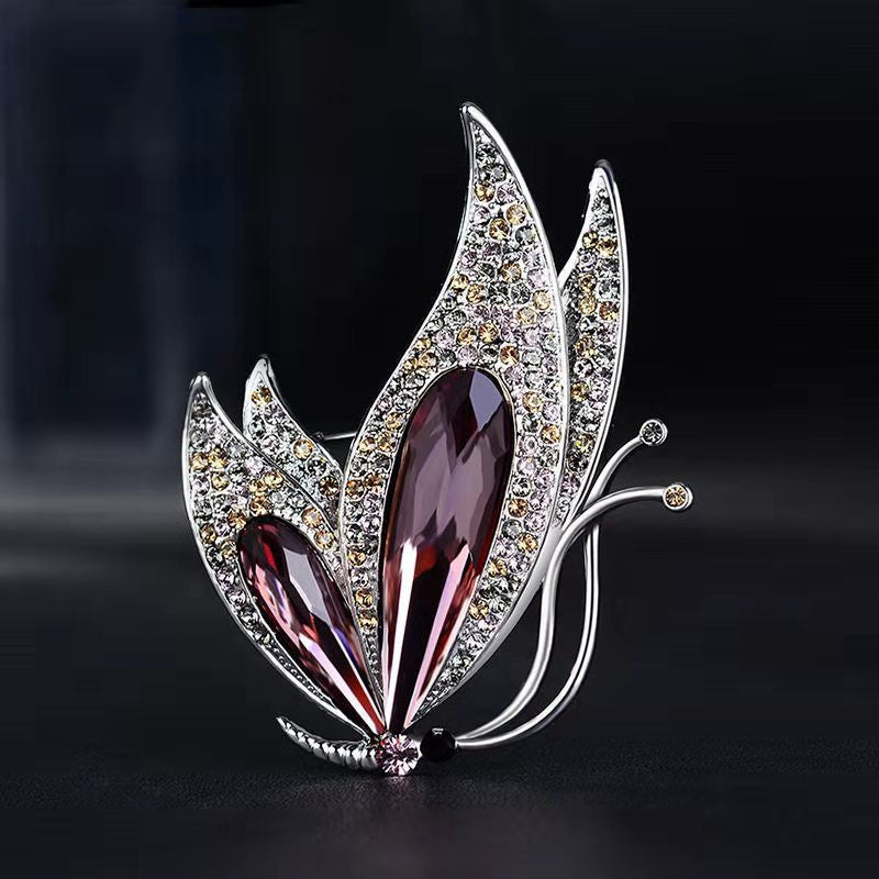 Temperament Crystal All-match Brooch Alloy Jewelry Ladies Wear Corsage Image