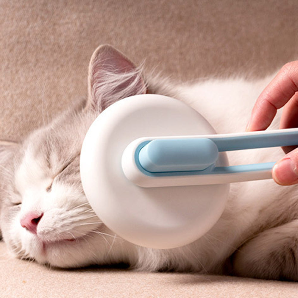 Pet Dog Hair Remover Cat Brush Grooming Tool Automatic Massage Comb Round Hair Brush For Cat Dog Pet Supplies Image