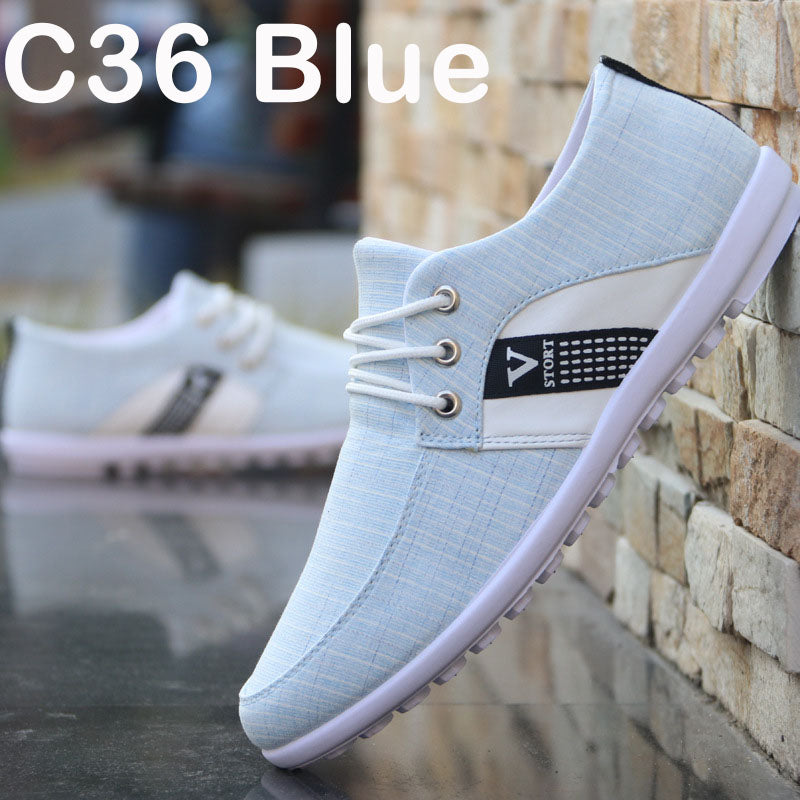 Men'S Soft-Soled Canvas Shoes, Sports And Leisure Old Beijing Cloth Shoes, Peas Shoes Image