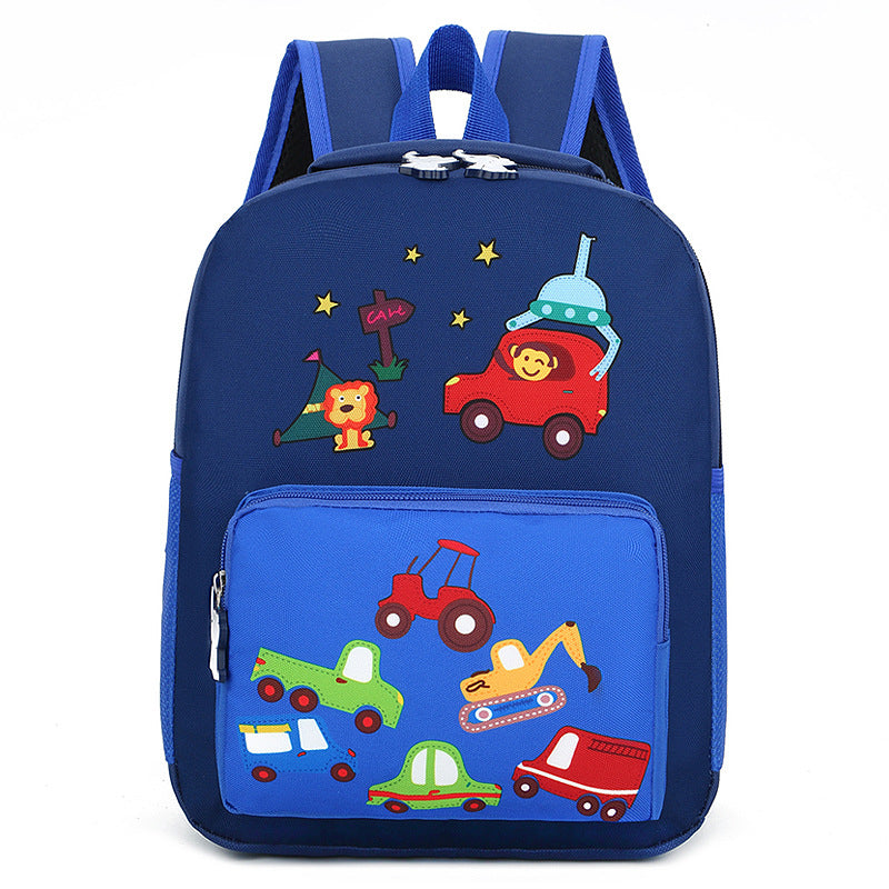 Kindergarten Backpack Cartoon Cute Children Go Out To Reduce The Burden Of Backpack Nylon Cloth Hit Color Small Animal School Bag Image