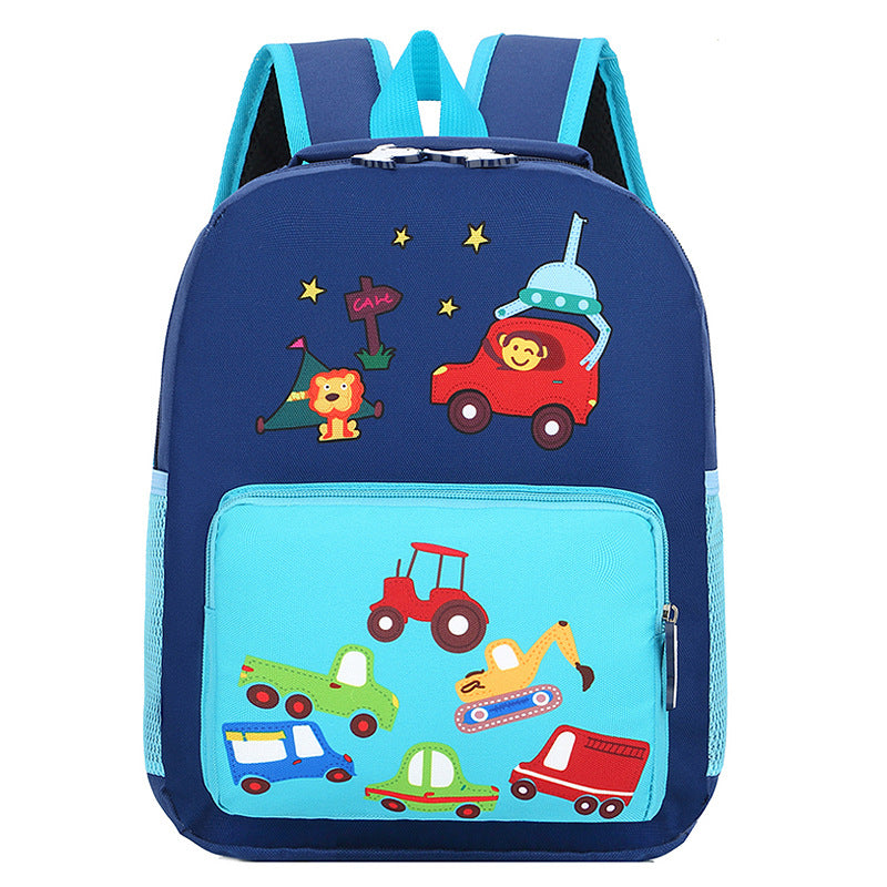 Kindergarten Backpack Cartoon Cute Children Go Out To Reduce The Burden Of Backpack Nylon Cloth Hit Color Small Animal School Bag Image