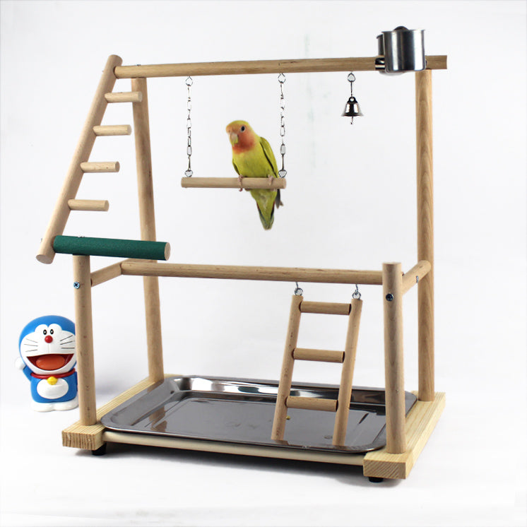 Bird Stand Stand Desktop Training Cockatiel Playground Bird Toy Swing Climbing Ladder Bird Gear Supplies Image