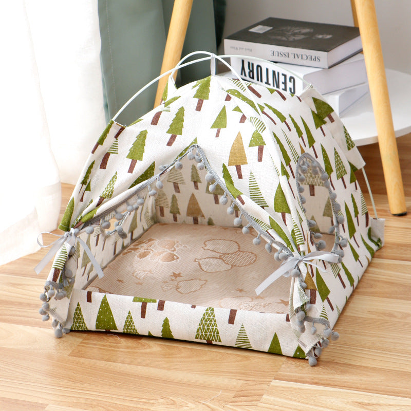 Cat Tent Cat Cat House Enclosed Pet Bed Image