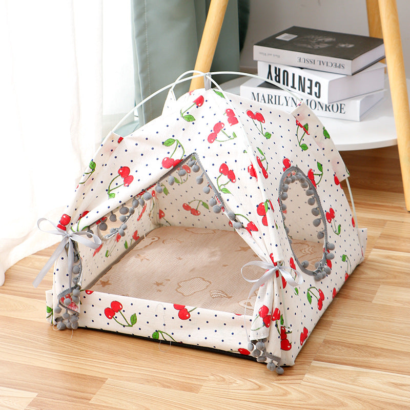 Cat Tent Cat Cat House Enclosed Pet Bed Image