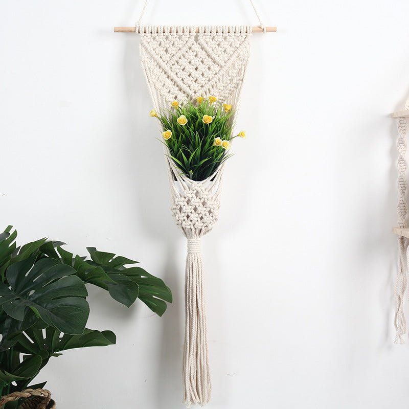 Woven Net Bag Flower Basket Wall Decoration Flower Shop Decoration Image