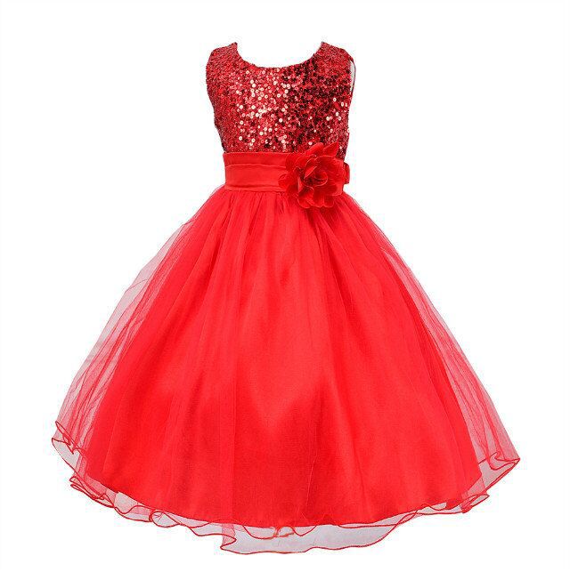 Baby Sequin Dress Flower Girl Wedding Princess Dress Image