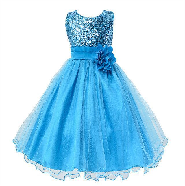 Baby Sequin Dress Flower Girl Wedding Princess Dress Image