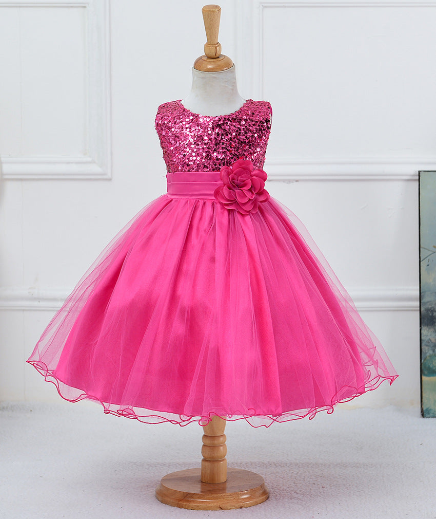 Baby Sequin Dress Flower Girl Wedding Princess Dress Image