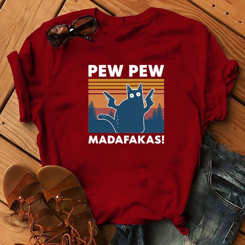 Short Sleeve Pew Maddakas T-Shirt European Size Top Image