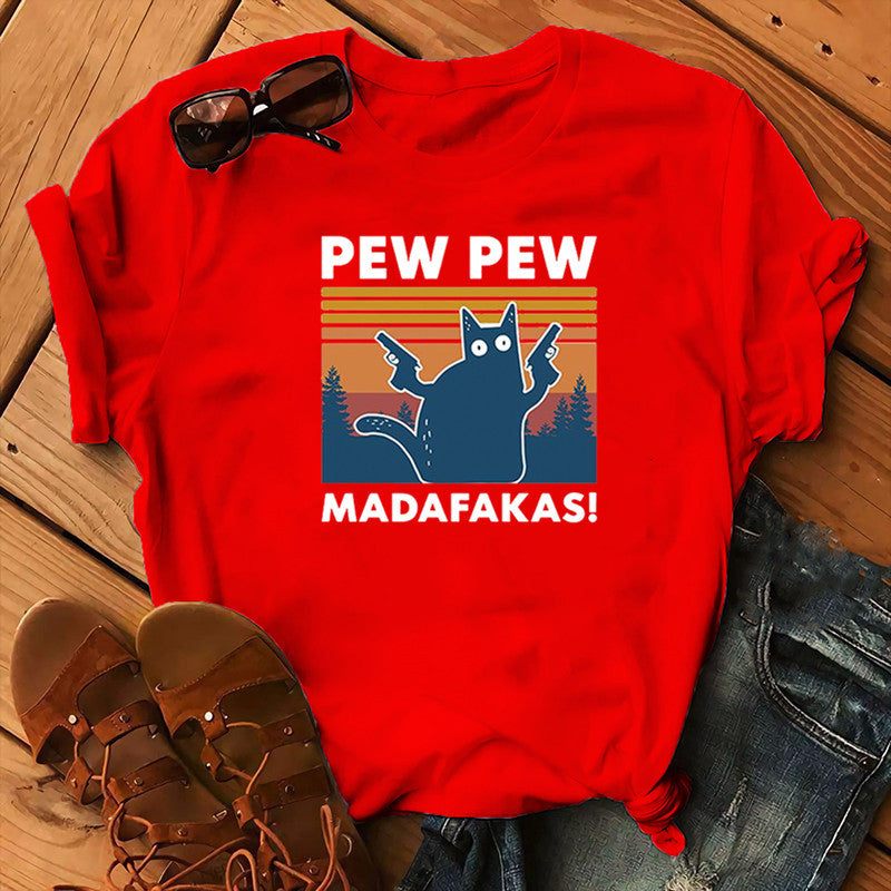 Short Sleeve Pew Maddakas T-Shirt European Size Top Image