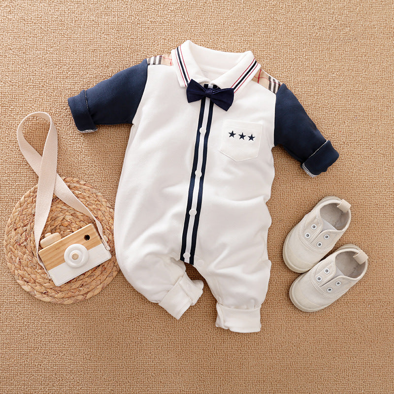 Gentleman's Baby Clothes, Long-sleeved Baby Clothes, Gentleman's Romper Image