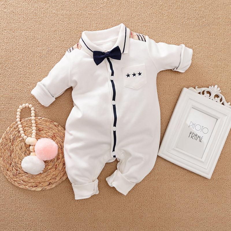 Gentleman's Baby Clothes, Long-sleeved Baby Clothes, Gentleman's Romper Image