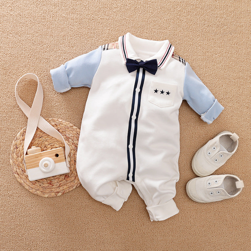 Gentleman's Baby Clothes, Long-sleeved Baby Clothes, Gentleman's Romper Image