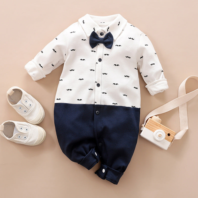 Gentleman's Baby Clothes, Long-sleeved Baby Clothes, Gentleman's Romper Image