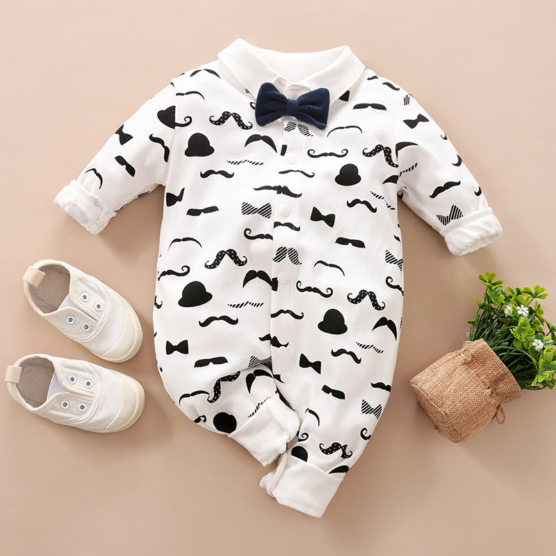 Gentleman's Baby Clothes, Long-sleeved Baby Clothes, Gentleman's Romper Image