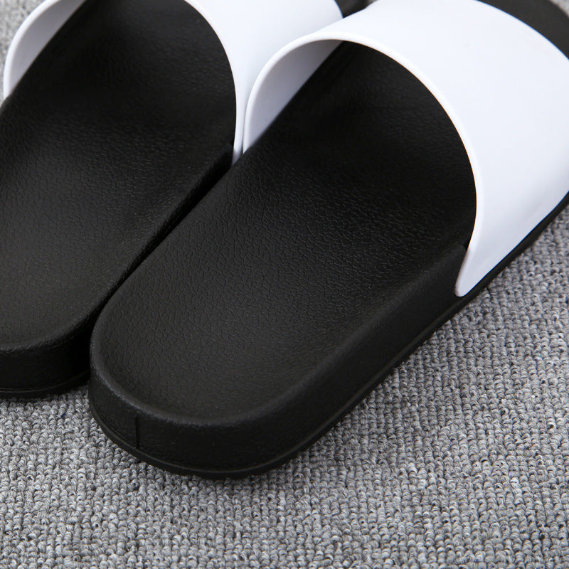 Shoes for Men Slippers Summer Home Slippers Men Black White Fashion Brand Men Shoes Non-slip Slides Men Luxury Designers Slides Image