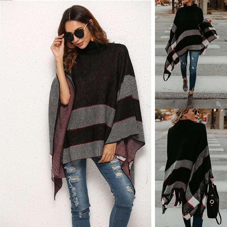 Cape sweater turtleneck sweater Image