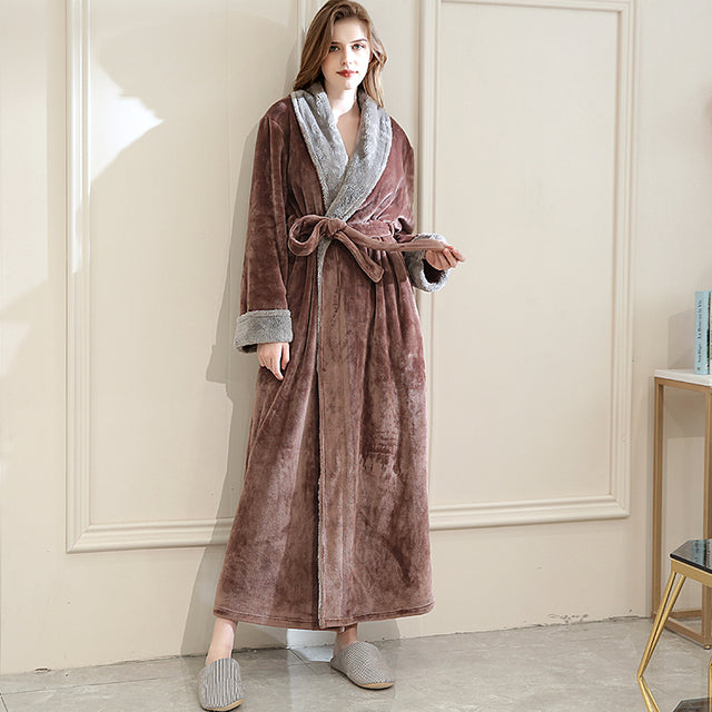 Winter Flannel Nightgown Pajamas Thickened Image