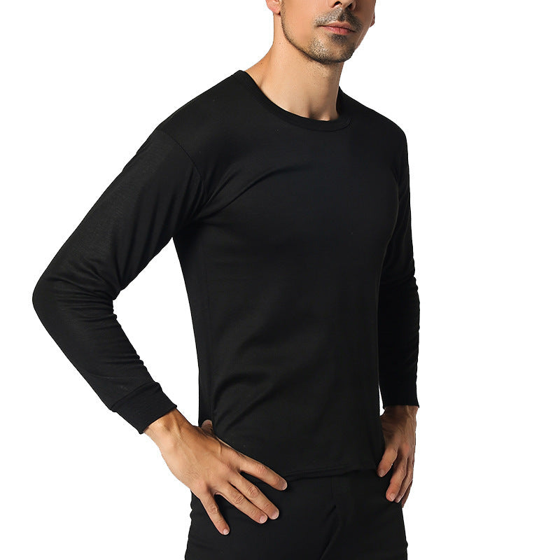 Thermal Underwear Suit Men's Round Neck Polyester Thin Autumn Clothes Winter Image