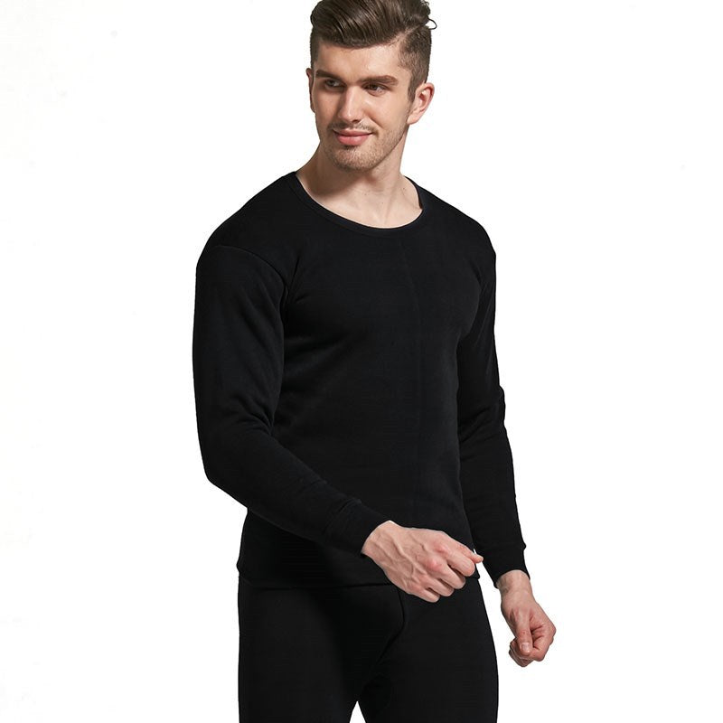 Thermal Underwear Suit Men's Round Neck Polyester Thin Autumn Clothes Winter Image