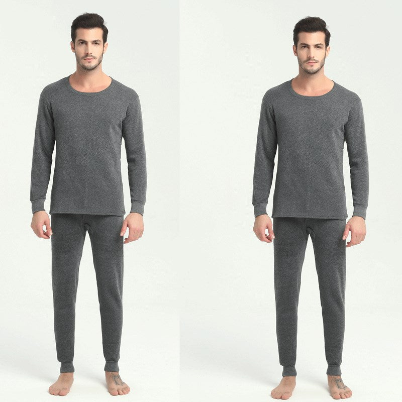 Thermal Underwear Suit Men's Round Neck Polyester Thin Autumn Clothes Winter Image