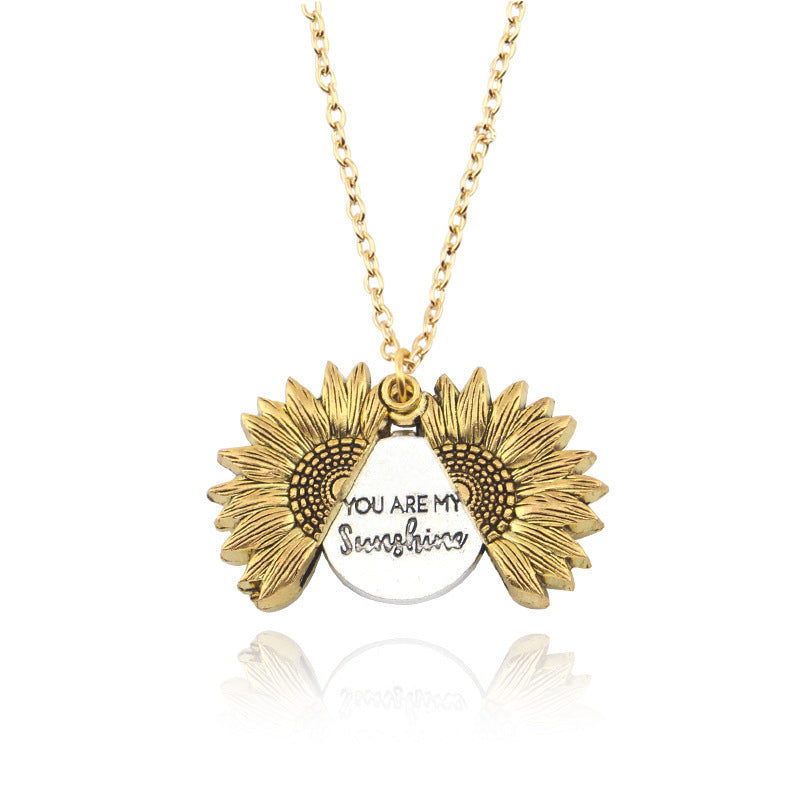 You Are My Sunshine Sunflower Necklace Women Men Image