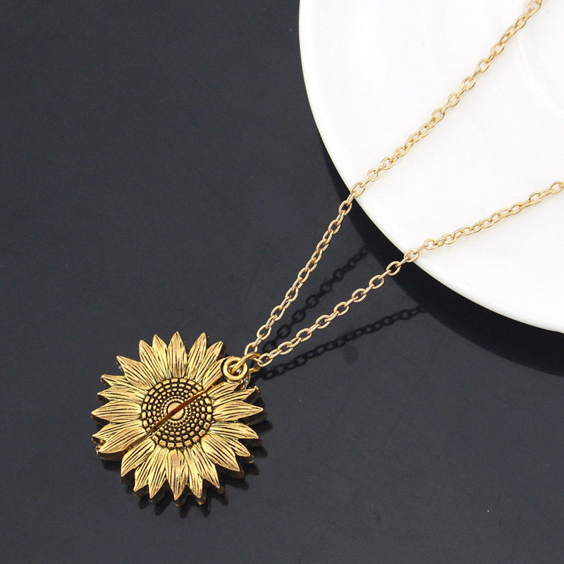 You Are My Sunshine Sunflower Necklace Women Men Image