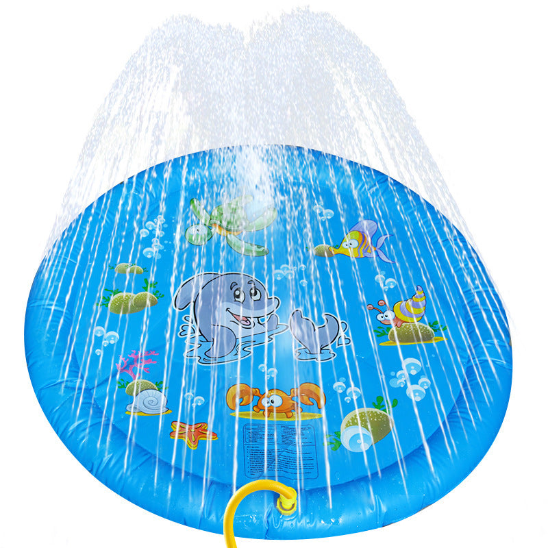 Non-Slip Splash Pad For Kids And Pet Dog Pool Summer Outdoor Water Toys Fun Backyard Fountain Play Mat Image