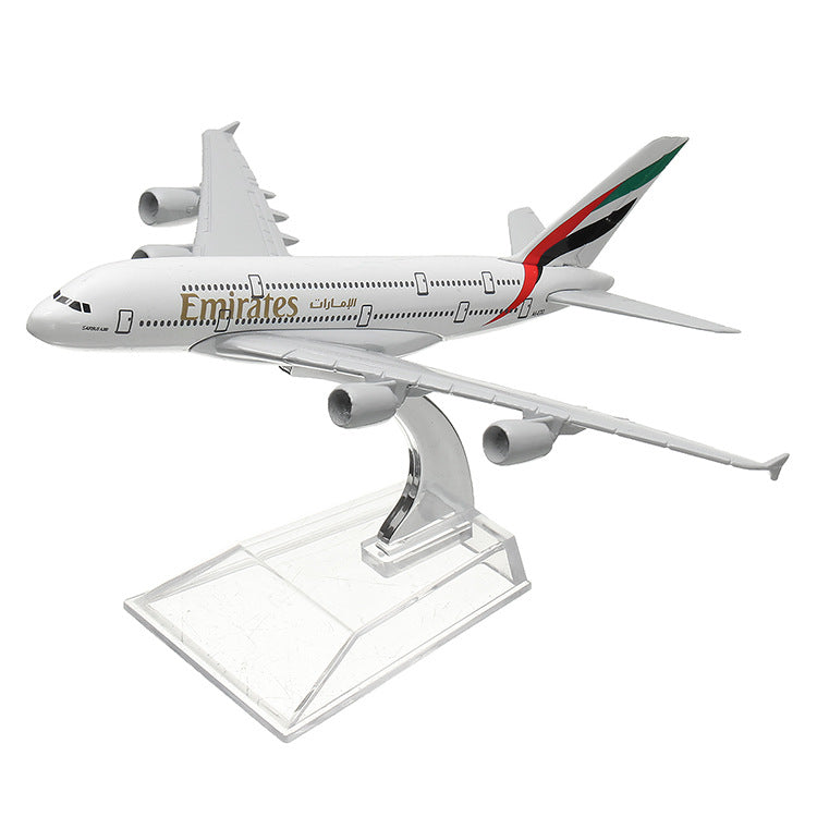 Civil Aviation Aircraft Model Alloy International Airbus Model Simulation Office Aircraft Model Decoration Image