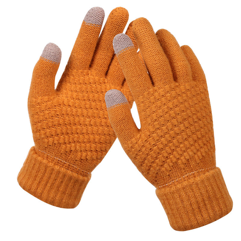 Couple knitted gloves touch screen gloves Image