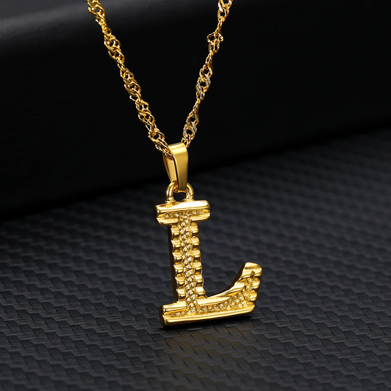 26 letters gold-plated pendant necklace Image