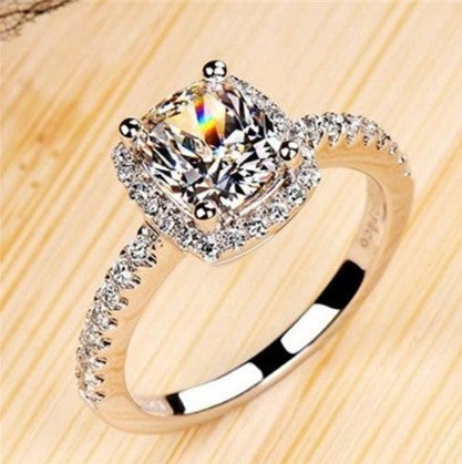 Rings For Women Bridal Wedding Anelli Trendy Jewelry Engagement Ring White Gold Color Anillos Image