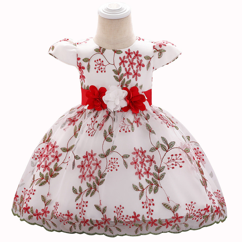 2021 summer children's clothing new baby birthday party wedding dress skirt girls fluffy dress Image