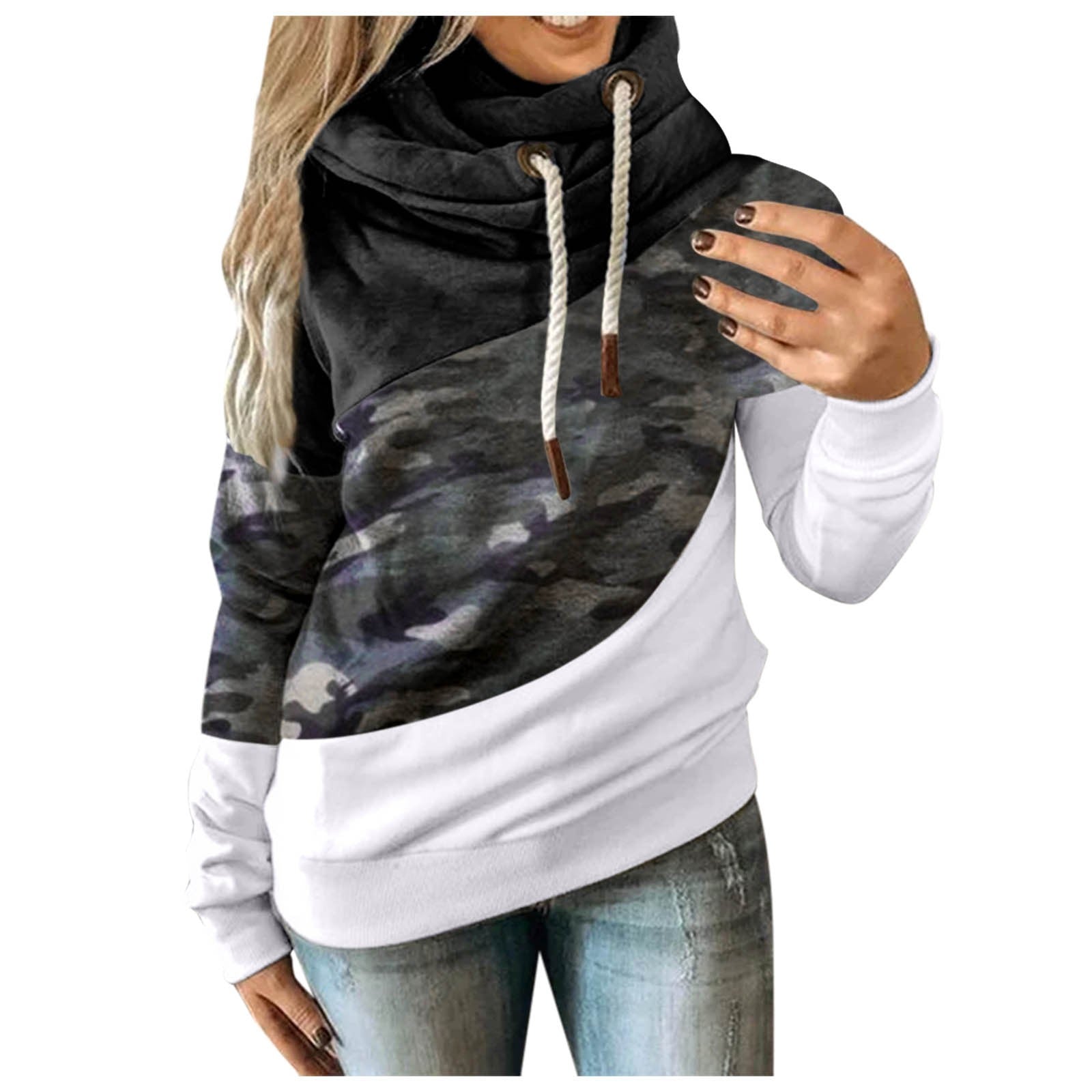 Hoodies Women Camouflage hoodie Sweatshirt Image