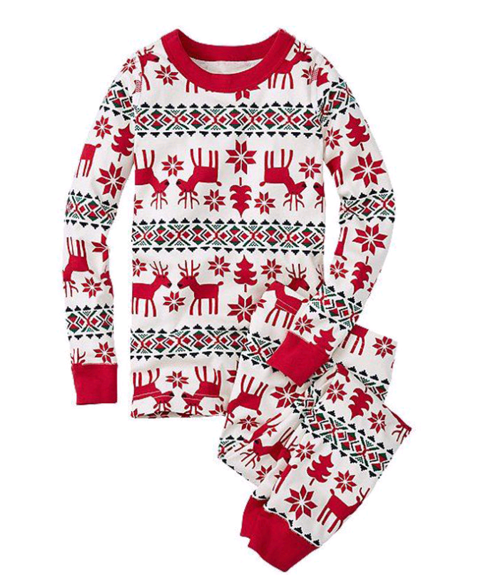 Christmas Parent-Child Suit Printing Home Service Pajamas Two-Piece Image