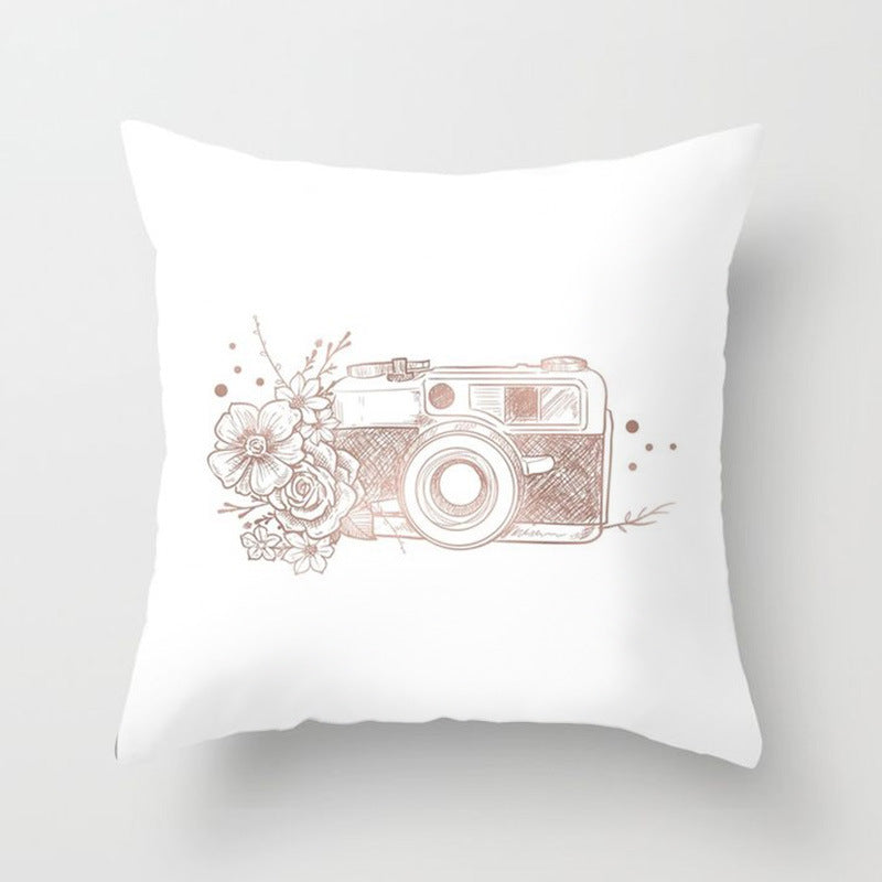 Pink sofa cushion cushion pillowcase Image