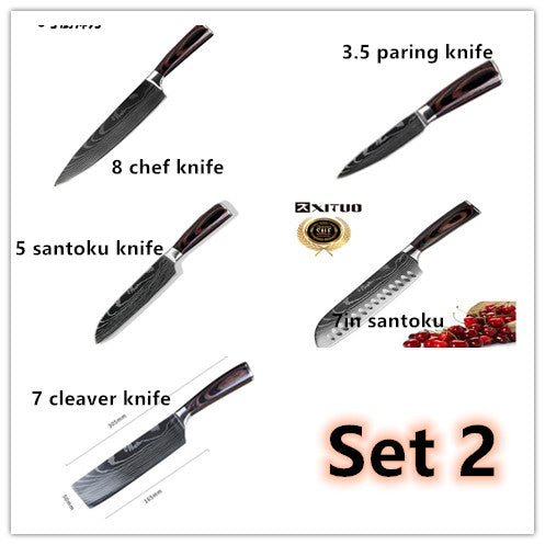 Carpenter's Special Set 6-piece Set 8-piece Set Knife Chef Knife Kitchen Knife Cooking Image