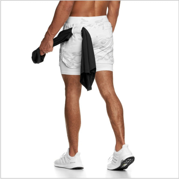 Summer Running Shorts Men 2 in 1 Sports  Shorts Image