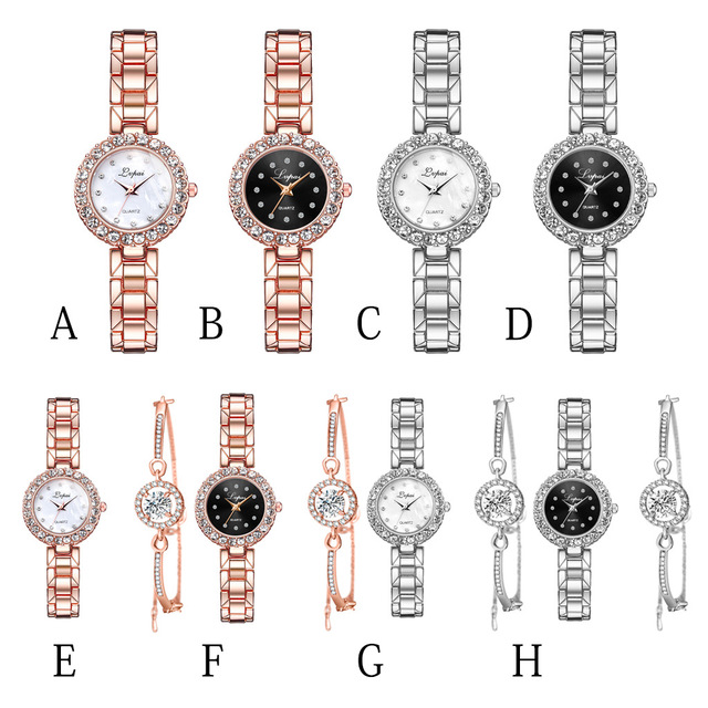 Watches-Set Bangle Clock Bracelet Wrist-Watch Quartz Women Fashion Ladies Brand Luxury Image