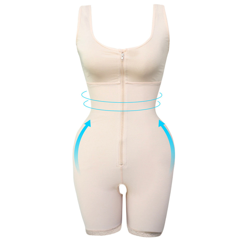 Women's Zipper Slimming Bodysuit Shapewear Image