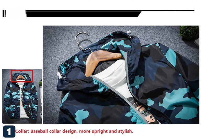 Covrlge Men Jacket Fashion 2021 Spring Men Brand Camouflage Jackets Casual Mens Coat Men's Hooded Luminous Zipper Coats MWJ011 Image