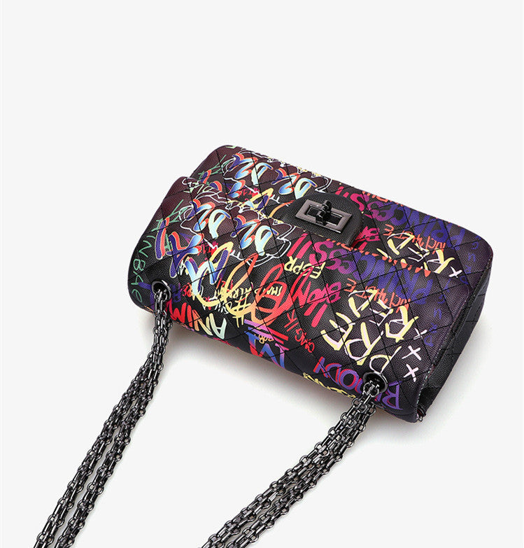 Graffiti alphabet rhombus chain bag Image