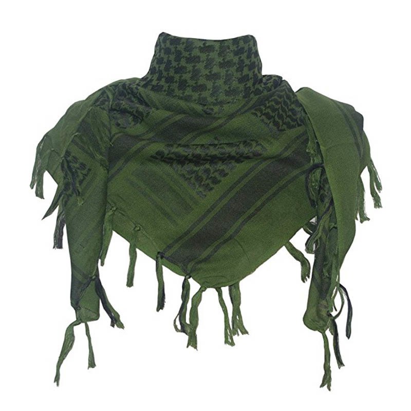 Cotton Military Shemagh Tactical Desert Arab Scarf 110x110cm Unisex Winter Keffiyeh Windproof Thick Muslim Scarves Image