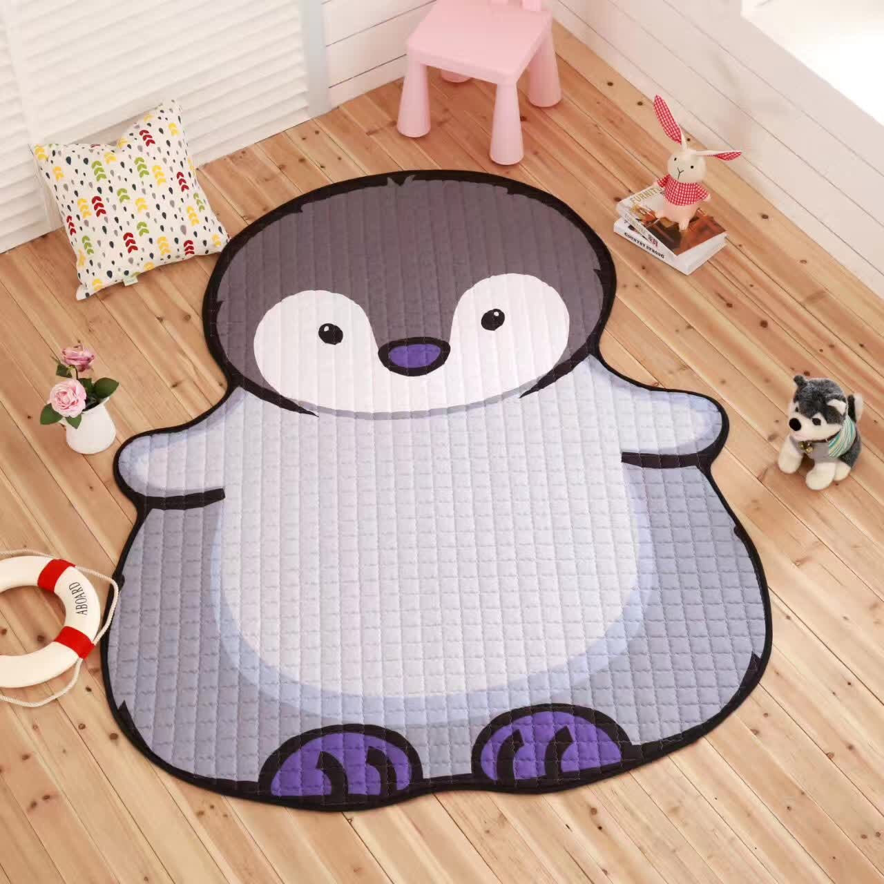 Toys Baby Play Mat Kids Carpet White Tiger Plush Rugs For Liveing Room Decoration Floor Mats Developing Mat For Children Image