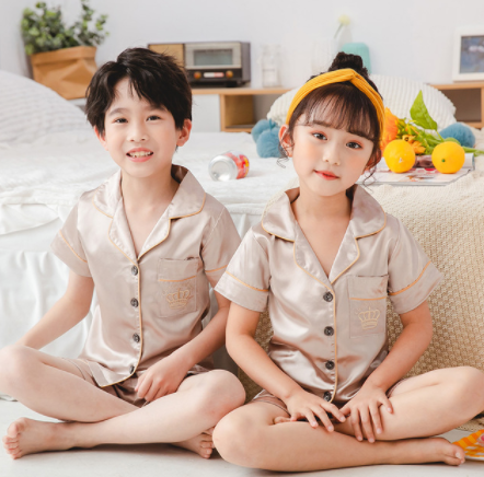 Artificial silk Children's pajamas Image