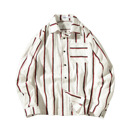 Loose striped shirt men